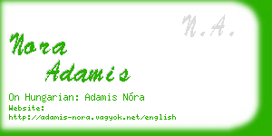 nora adamis business card